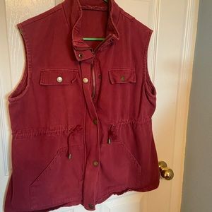 Maroon Safari vest